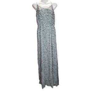 BARNEYS NEW YORK silk maxi summer dress L